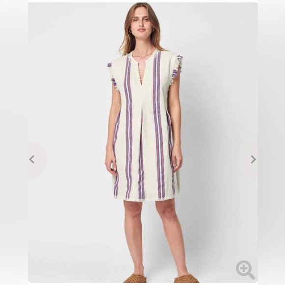 Faherty boho coastal Lagenlook Baja Beach Tunic Dress Size Small new - Picture 5 of 14